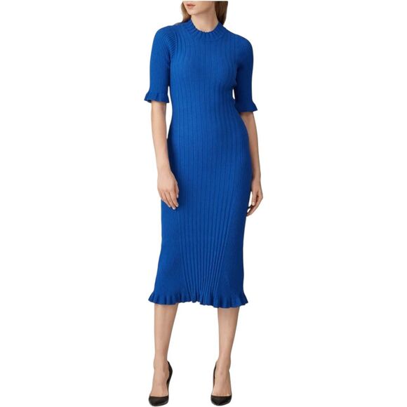 VEDA Blue Figgy Ribbed Knit Dress Size 4 MSRP: $353 - Picture 2 of 8